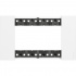 Bticino Placa de Pared KA4804KW, 4 Puertos, Blanco  1