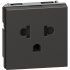 Bticino Tomacorriente KG4126, 1 Enchufes, 127 - 250V, 16A, Negro