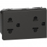 Bticino Tomacorriente KG4185, 2 Enchufes, 127 - 250V, 16A, Negro