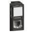 Bticino Placa para Pared KG4258RJ11, 1 Puerto, 1 Pieza, Negro