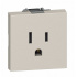 Bticino Tomacorriente KM4129, 1 Enchufe, 127 - 277V, 15A, Arena  1