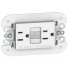 Bticino Tomacorriente KW4188GFG6, 2 Enchufes, 127V, 15A, Blanco  1