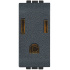 Bticino Tomacorriente L4129, 1 Enchufe, 127 - 277V, 15A, Negro