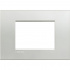 Bticino Placa de Pared LNA4803AG, 3 Puertos, Plata  1