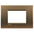 Bticino Placa de Pared LNA4803BZ, 3 Puertos, Bronce  1