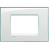 Bticino Placa de Pared LNA4803KA, 3 Puertos, Aguamarina  1