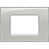 Bticino Placa de Pared LNA4803KG, 3 Puertos, Gris  1