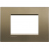 Bticino Placa de Pared LNA4803SQ, 3 Puertos, Bronce  1