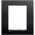 Bticino Placa Rectangular de Pared LNA4826AR, 6 Puertos, Negro  1