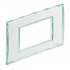 Bticino Placa para Pared LND4803KR, 3 Puertos, 1 Pieza, Transparente