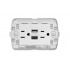 Bticino Tomacorriente N4188AC, 2 Enchufes, 127V, 15A, Blanco  2
