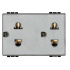 Bticino Tomacorriente NT4185S, 2 Enchufes, 127 - 277V, 15A, Gris