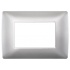 Bticino Placa de Pared de 3 Puertos, Plata  1