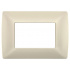 Bticino Placa de Resina con Chasis QZ4803M3MA, 3 Puertos, Marfil  1