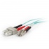 C2G Cable Fibra Óptica Dúplex Multimodo OM4 LC Macho - SC Macho, 50/125, 1 Metro, Aqua  1