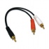 C2G Cable RCA Mono Macho - 2x RCA Stereo Macho, 15cm, Negro  1