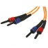C2G Cable Fibra Óptica Multimodo OM1 ST Macho - ST Macho, 1 Metro, Naranja  1