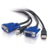 C2G Cable VGA/USB A Macho - VGA Hembra/USB B Macho, 1.8 Metros, Negro  1