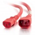 C2G Cable de Poder C14 Acoplador Macho - C13 Acoplador Hembra, 90cm, Rojo  1