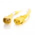 C2G Cable de Poder C14 Acoplador Macho - C13 Acoplador Hembra, 90cm, Amarillo
