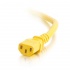 C2G Cable de Poder C14 Acoplador Macho - C13 Acoplador Hembra, 90cm, Amarillo - Imagen adicional 1