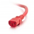 C2G Cable de Poder C14 Acoplador Macho - C13 Acoplador Hembra, 60cm, Rojo - Imagen adicional 2