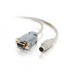 C2G Cable Serial DB9 Hembra - Mini 8 pin Macho, 1.8 Metros, Blanco  1