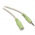 C2G Cable AUX 3.5mm Macho -  3.5mm Hembra, 3.6 Metros, Blanco/Verde