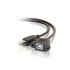 C2G Cable para Montaje en Panel USB B Hembra - USB B Macho, 15cm, Negro  1