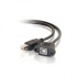 C2G Cable para Montaje en Panel USB B Hembra - USB B Macho, 45cm, Negro  1