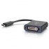 C2G Adaptador USB C Macho - DVI Hembra, Negro