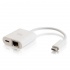 C2G Adaptador USB C Macho - USB C/RJ-45 Hembra, Blanco
