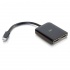 C2G Adaptador Mini DisplayPort Macho - 2x HDMI + Micro USB C Hembra, Negro  4