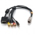 C2G Cable VGA + 3.5mm + 3x RCA Macho - RapidRun 15 pin Macho, 45cm, Negro  1