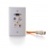 C2G Placa de Pared, VGA/F-Type/3.5mm/Composite/RCA Stereo, 6 Puertos, Plata