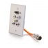 C2G Placa de Pared, VGA/F-Type/3.5mm/Composite/RCA Stereo, 6 Puertos, Plata - Imagen adicional 3
