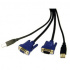 C2G Cable VGA/USB A Macho - VGA Hembra/USB B Macho, 3 Metros, Negro  1