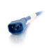 C2G Cable de Poder C14 Acoplador Macho - C13 Acoplador Hembra, 60cm, Azul - Imagen adicional 1