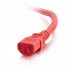 C2G Cable de Poder C14 Acoplador Macho - C13 Acoplador Hembra, 60cm, Rojo  2