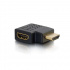 C2G Adaptador HDMI Hembra - HDMI Macho, Ángulo Derecho, Negro