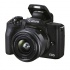 Cámara Digital Mirrorless Canon EOS M50 Mark II, 24.1MP, Cuerpo + Lente EF-M 15 - 45mm y EF-M 55 - 200mm  1