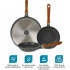 Casa Litus Juego de Sartenes Cartagena, 3 Piezas, Antiadherente, Aluminio, Multicolor  - Imagen adicional 1