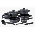 Cinsa Batería de Cocina Duramax, Acero Vitrificado, Antiadherente, 13 Piezas