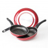 Cinsa Juego de Sartenes Habana, 3 Piezas, Aluminio, Rojo  2