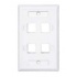 ConduNet Placa de Pared de 4 Puertos, Blanco  1