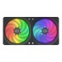 Ventilador Cooler Master MasterFan SF240R ARGB, 2x 120mm, 650 - 1800RPM, Negro