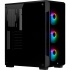 Gabinete Corsair iCUE 220T con Ventana RGB, Midi-Tower, ATX/Micro ATX/Mini-ITX, USB 3.0, sin Fuente, Negro  1