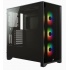 Gabinete Corsair  iCUE 4000X RGB con Ventana, Midi-Tower, ATX, USB 3.0, sin Fuente, Negro  1
