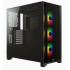 Gabinete Corsair  iCUE 4000X RGB con Ventana, Midi-Tower, ATX, USB 3.0, sin Fuente, Negro ― Daños mayores pero funcional - Golpe  en una de las patas traseras.  2