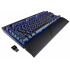 Teclado Gamer Corsair K63 LED Azul, Teclado Mécanico, Cherry MX Red, Inalámbrico, Bluetooth, Negro (Inglés)  1